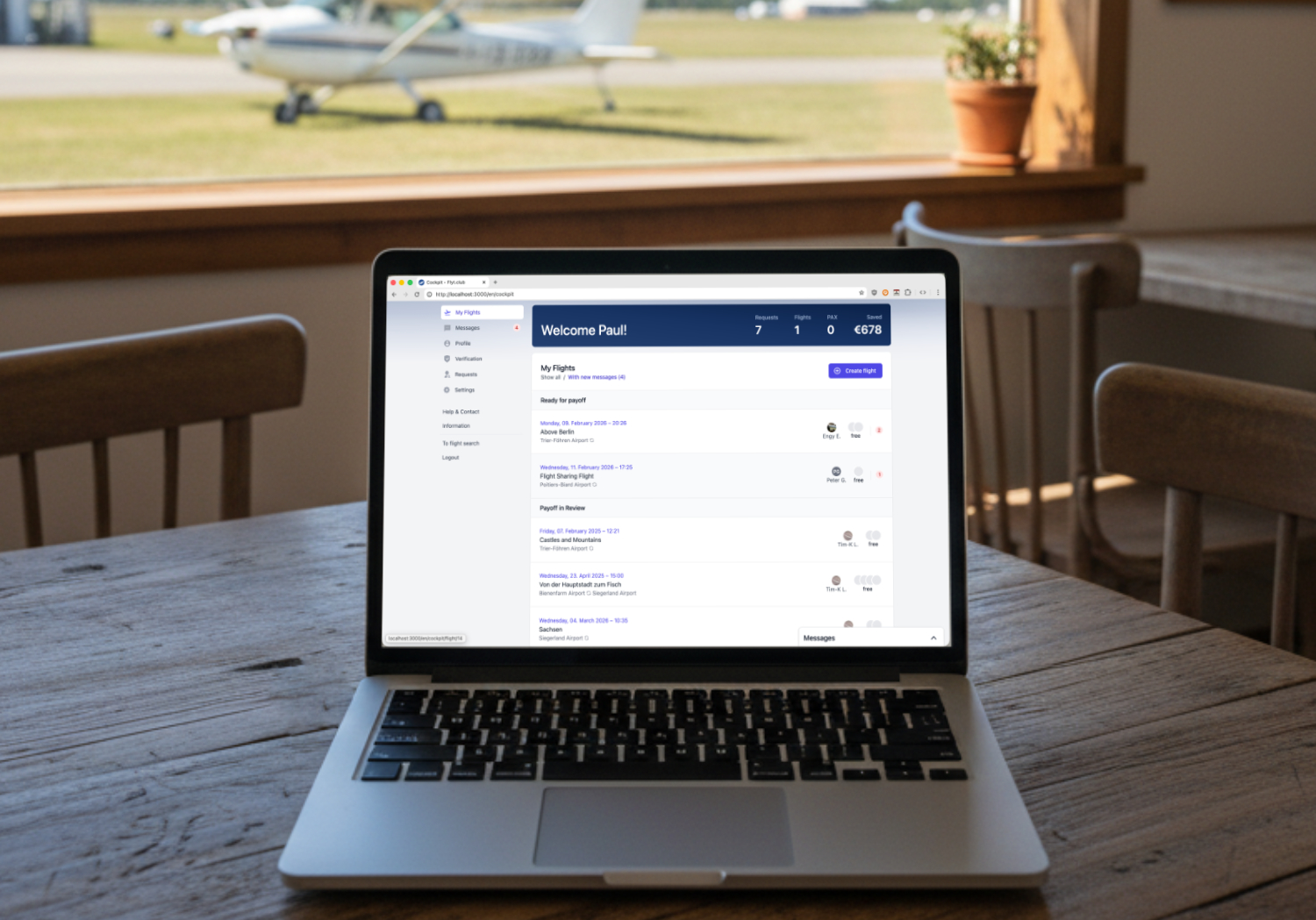 Screenshot der Verwaltungsoberfläche