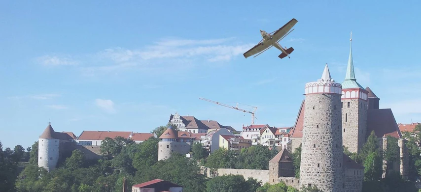 Flug über Bautzen
