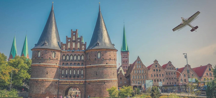 Flug über Lübeck