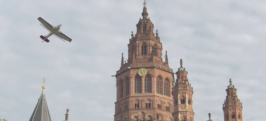Flug über Mainz