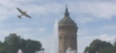 Flug über Mannheim