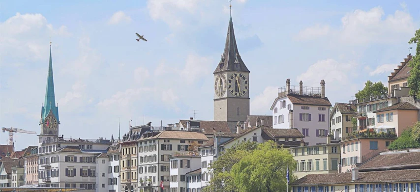 Flug über Zürich