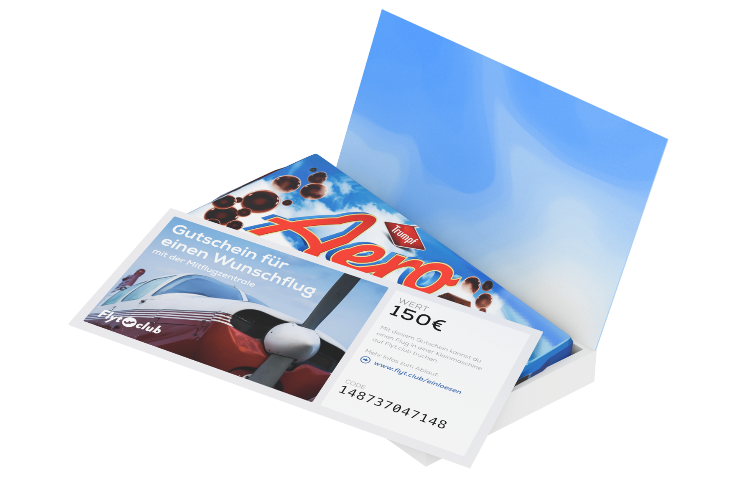 Geschenkpaket mit Luftschokolade